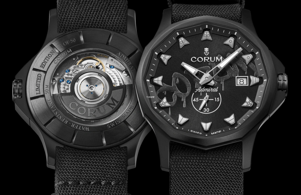 Corum,Admiral 42mm,42mm,Ceramic,Black,Automatic,Day,Other,A395,A395/04461 - 395.600.92/F371 BB10
