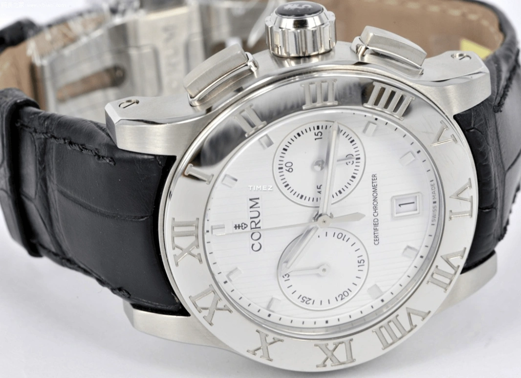 Corum,Heritage 44mm,44mm,Stainless Steel,White,Automatic,Chronograph,Day,984,984.715.20/0F01 EB77