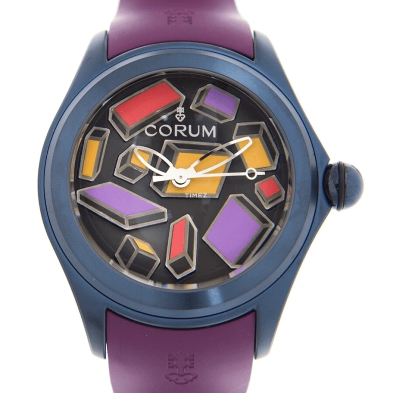 Corum,Bubble 47mm,47mm,Stainless Steel,Black,Multi-Color,Automatic,42hours,In-house Caliber,L082,L082/03214 082.312.98/0390 SA01
