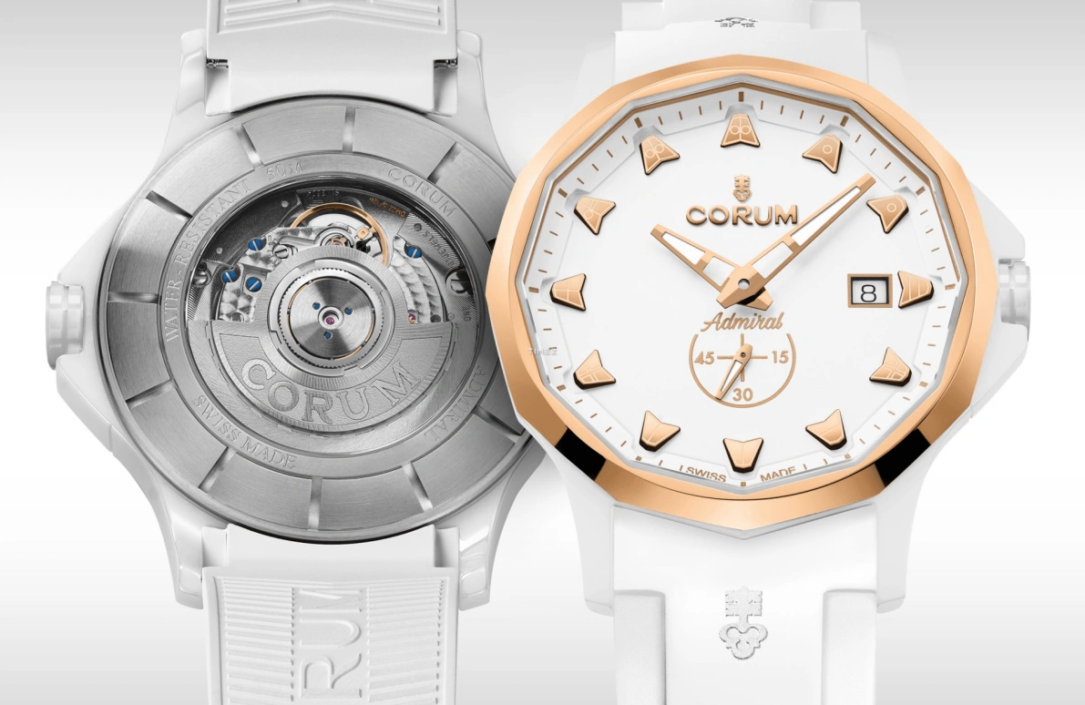Corum,Admiral 42mm,42mm,Ceramic,White,Automatic,Day,Other,A395,A395/04460 - 395.600.92/F379 WG10