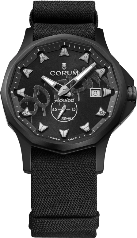 Corum,Admiral 42mm,42mm,Ceramic,Black,Automatic,Day,Other,A395,A395/04461 - 395.600.92/F371 BB10