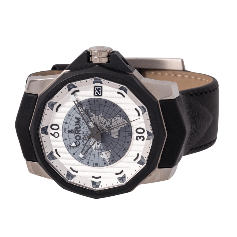 Corum,Admiral's Cup 48mm,48mm,Titanium,White,Automatic,Day,Dule Time,Day / Night Indication,171,171.951.95/0061 AK12