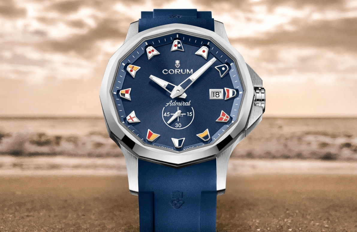 Corum,Admiral 42mm,42mm,Stainless Steel,Blue,Automatic,Day,In-house Caliber,A395,A395/04246 - 395.110.20/F373 AB52