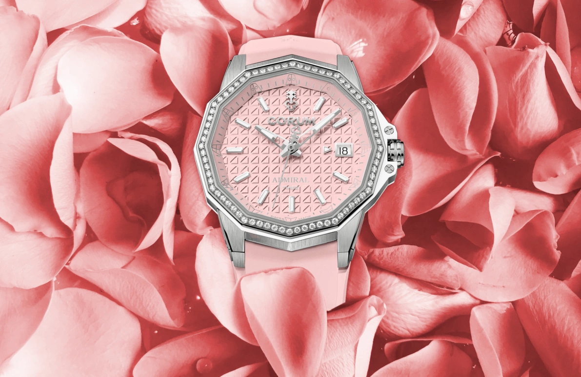 Corum,Admiral 38mm,38mm,Titanium Gold,White,Pink,Automatic,42hours,In-house Caliber,A082,A082/04239 - 082.202.42/F378 PN12
