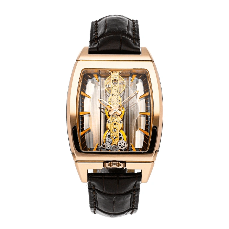 Corum,Other 34x51mm,34x51mm,Rose Gold,Skeleton,Handwound,40hours,In-house Caliber,113,113.165.55/0002 GL10R