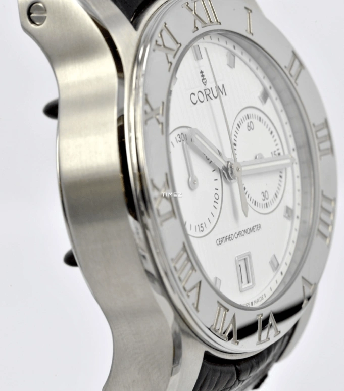 Corum,Heritage 44mm,44mm,Stainless Steel,White,Automatic,Chronograph,Day,984,984.715.20/0F01 EB77