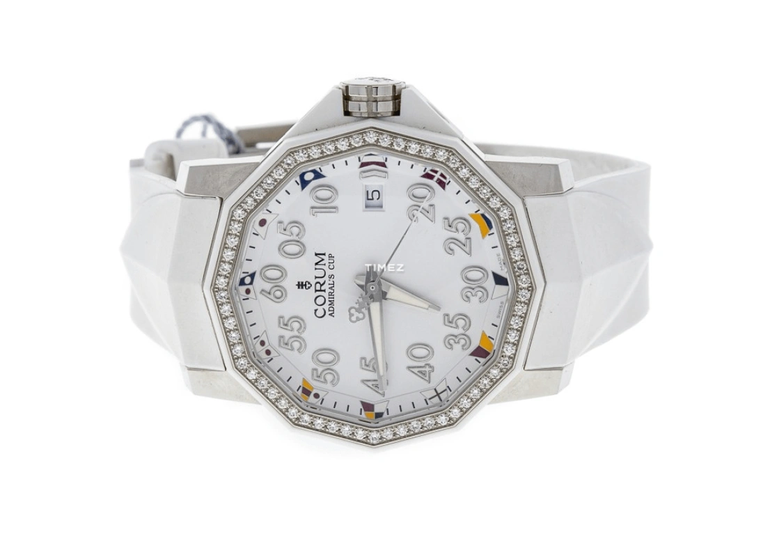 Corum,Admiral's Cup 40mm,40mm,Stainless Steel,White,Automatic,Day,42hours,082,082.951.47/F379 AA32