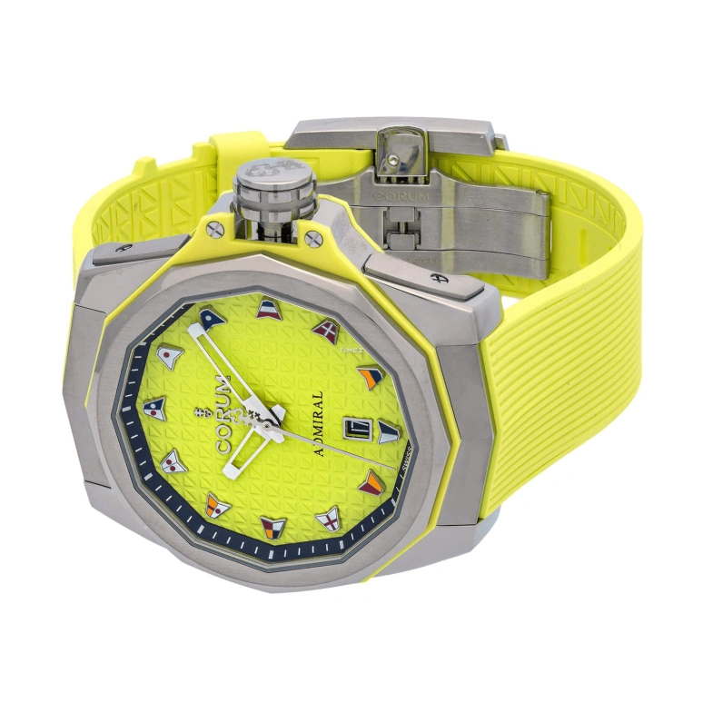 Corum,Admiral 45mm,45mm,Titanium,Yellow,Automatic,Day,Sapphire,082,082.500.04/F375 AJ01