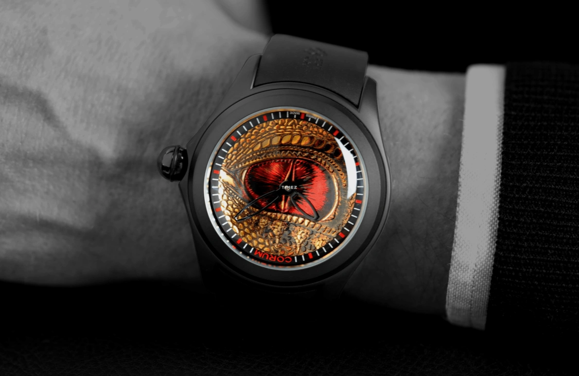 Corum,Bubble 47mm,47mm,Stainless Steel,Red,Gold,Multi-Color,Automatic,Round,Black,L082,L082/04508 - 082.320.98/0085 PND2