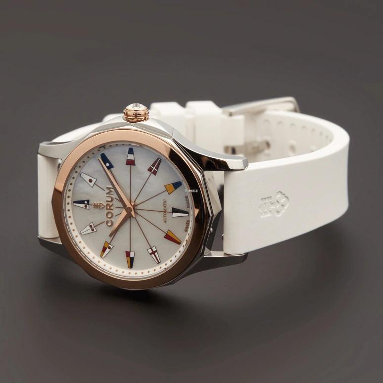 Corum,Admiral 38mm,38mm,Rose Gold,Gold,White,Automatic,Day,42hours,A082,A082/02907 082.200.55/0009 AA13