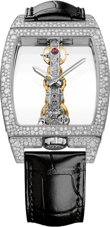 Corum,GOLDEN BRIDGE ,White Gold,Black,Handwound,B113,B113/03854