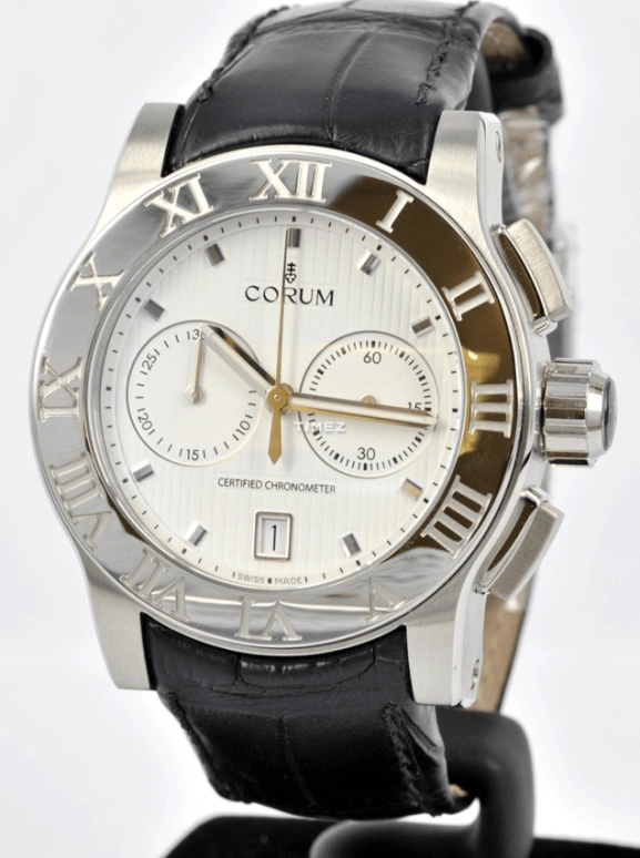 Corum,Heritage 44mm,44mm,Stainless Steel,White,Automatic,Chronograph,Day,984,984.715.20/0F01 EB77