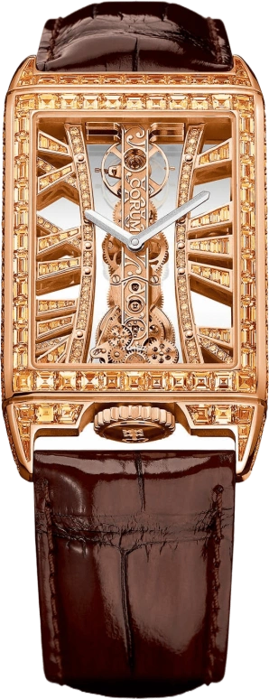 Corum,Bubble 29.50x42.20mm,29.50x42.20mm,Rose Gold,Sapphire,Handwound,40hours,In-house Caliber,B113,B113/03740