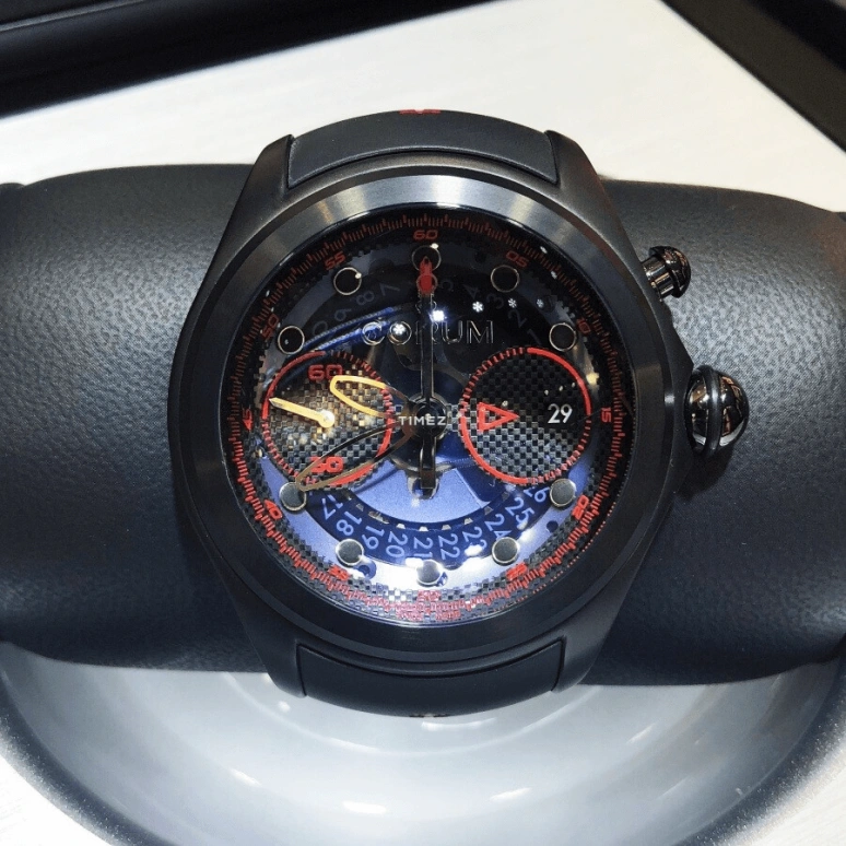 Corum,Bubble 52mm,52mm,Titanium,Black,Transparent,Automatic,Chronograph,Day,L961,L961/03309 961.201.95/0371