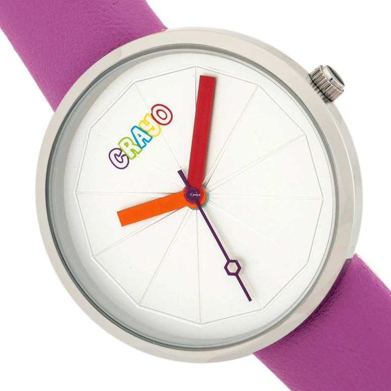 Crayo,Other 37mm,37mm,Composite,White,Quartz,Hardlex,Round,cracr5800 Purple