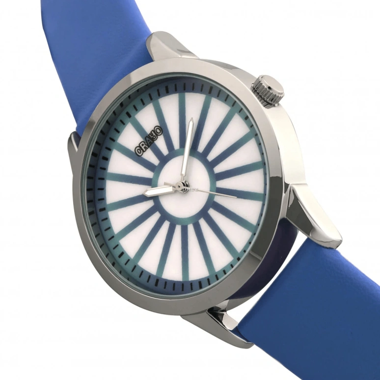 Crayo,Other 41mm,41mm,Composite,White,Blue,Quartz,Hardlex,Round,cracr5000 Blue