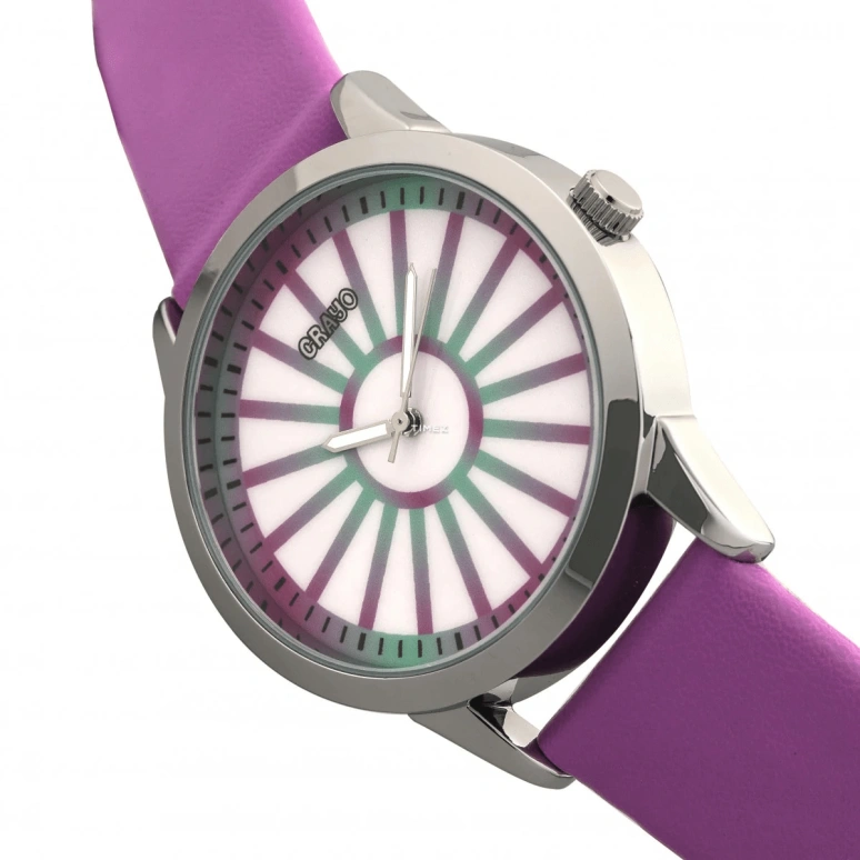 Crayo,Other 41mm,41mm,Composite,White,Quartz,Hardlex,Round,cracr5000 Fuchsia