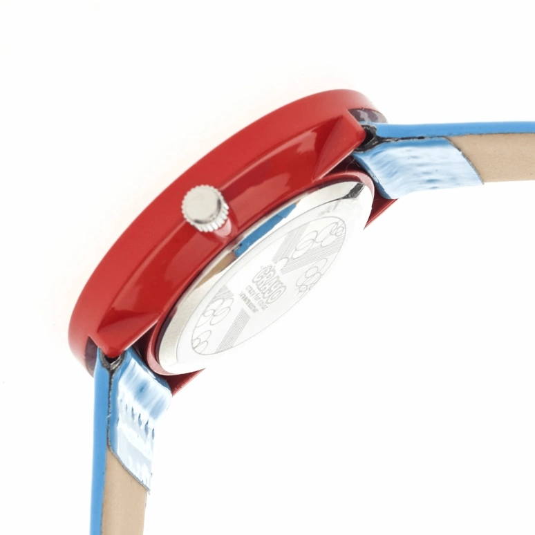 Crayo,Other 37mm,37mm,Metal,Silver White,Quartz,Hardlex,Round,cracr3100 Cerulean,cracr3100 Cerulean-Red