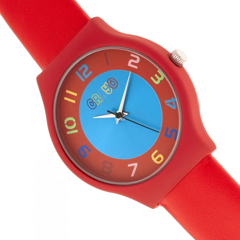Crayo,Other 36mm,36mm,Metal,Blue,Red,Quartz,Hardlex,Round,cracr4600 Red