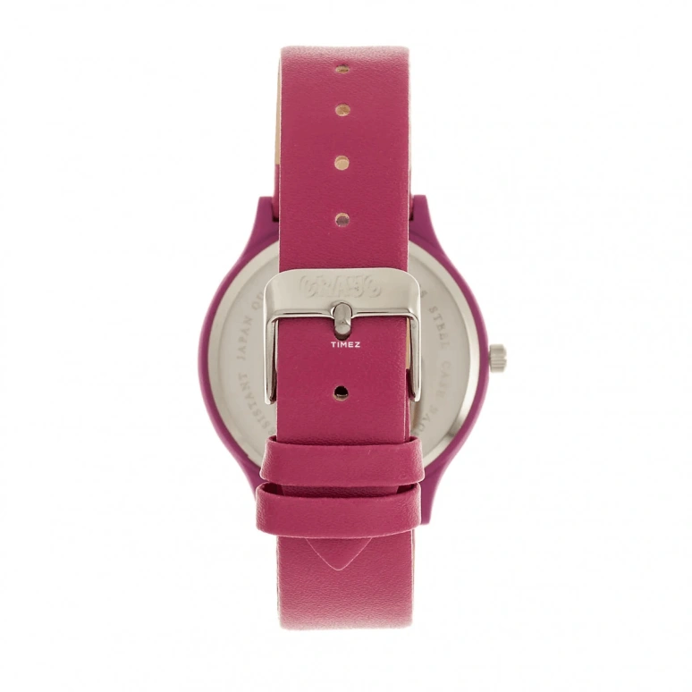 Crayo,Other 36mm,36mm,Metal,Pink,Cream,Quartz,Hardlex,Round,cracr4400 Hot Pink