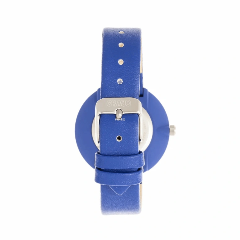 Crayo,Other 37mm,37mm,Composite,Blue,Quartz,Sapphire,Crystal Glass,Round,cracr5400 Blue