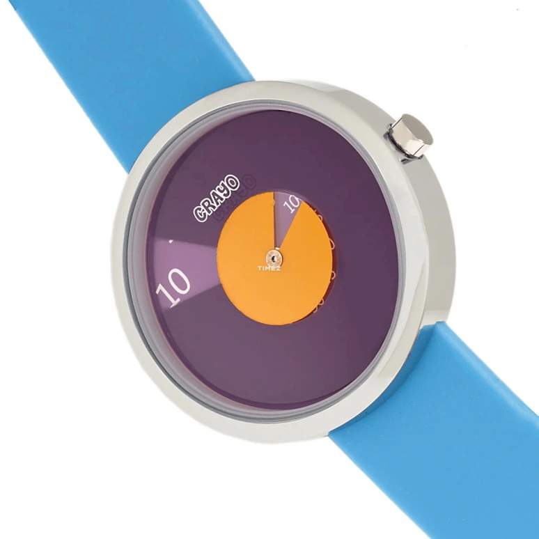 Crayo,Other 38mm,38mm,Composite,Purple,Orange,Quartz,Hardlex,Round,cracr5200 Light Blue