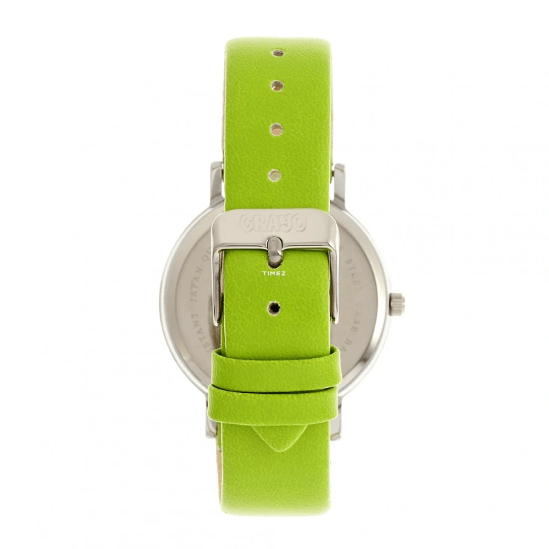 Crayo,Other 38mm,38mm,Metal,Cream,Quartz,Hardlex,Round,cracr4300 Silver,cracr4300 Silver-Lime