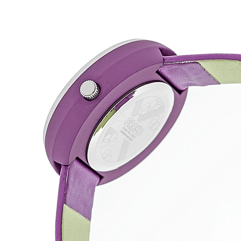 Crayo,Other 38mm,38mm,Metal,Purple,White,Quartz,Hardlex,Round,cracr3400 Lavender
