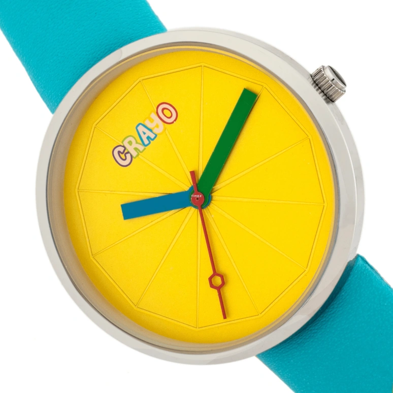 Crayo,Other 37mm,37mm,Metal,Yellow,Quartz,Hardlex,Round,cracr5800 Turquoise