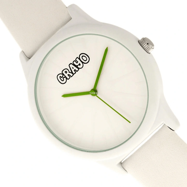 Crayo,Other 38mm,38mm,Composite,White,Quartz,Hardlex,Round,cracr5300 White