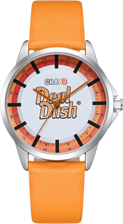 Crayo,Other 36mm,36mm,Metal,White,Orange,Quartz,Hardlex,Round,CRADD001