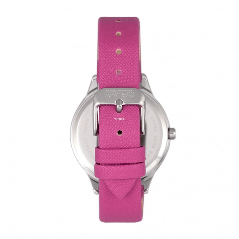 Crayo,Other 35mm,35mm,Composite,Silver,Pink,Quartz,Hardlex,Round,cracr5100 Hot Pink