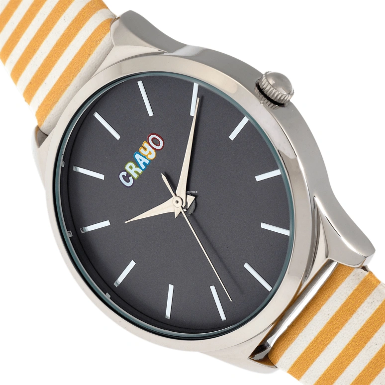 Crayo,Other 38mm,38mm,Composite,Coal Gray,Quartz,Sapphire,Crystal Glass,Round,cracr5600 Yellow