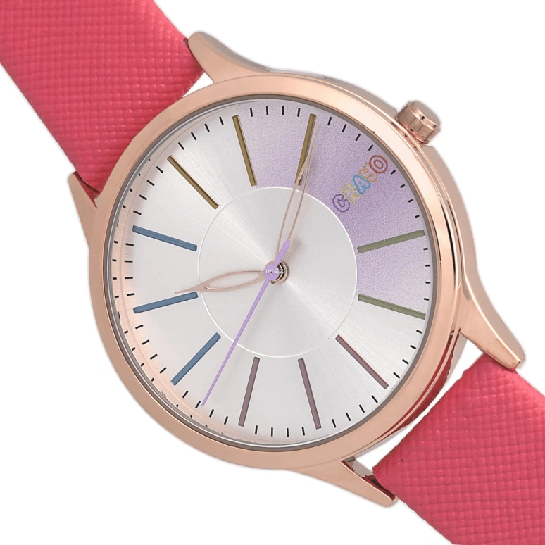 Crayo,Other 35mm,35mm,Composite,Silver,Pink,Quartz,Hardlex,Round,cracr5100 Coral