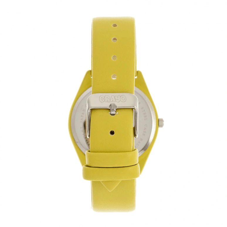 Crayo,Other 38mm,38mm,Metal,Yellow,Quartz,Hardlex,Round,cracr4800 Yellow
