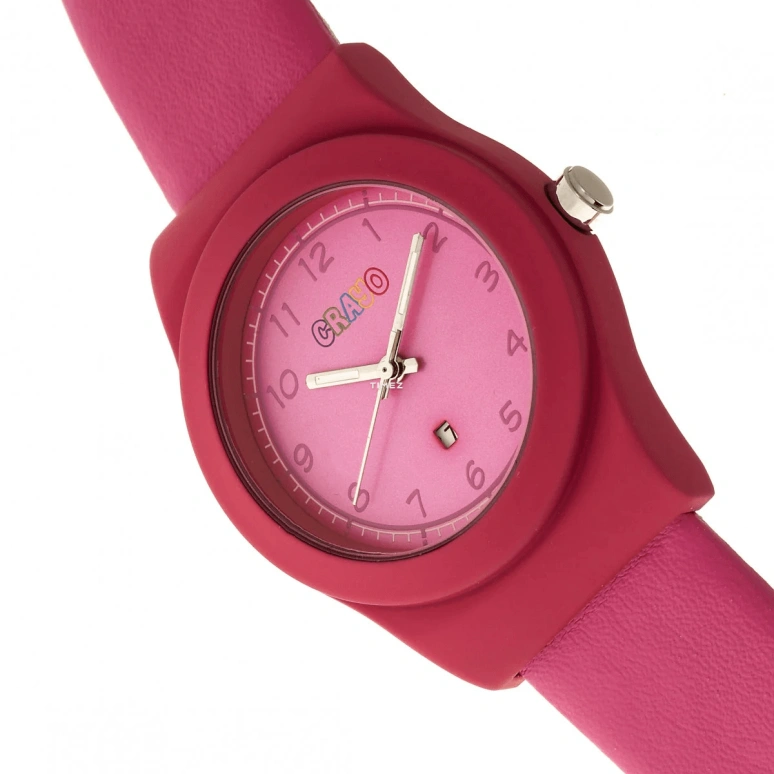 Crayo,Other 37mm,37mm,Metal,Pink,Quartz,Day,Hardlex,cracr4100 Pink