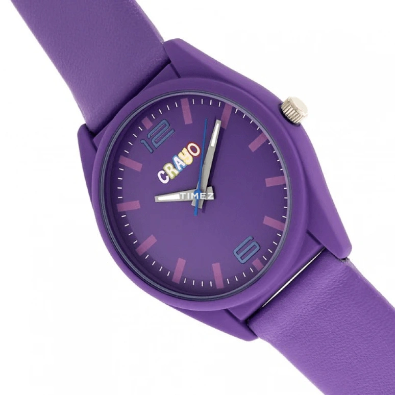 Crayo,Other 38mm,38mm,Metal,Purple,Quartz,Hardlex,Round,cracr4800 Purple