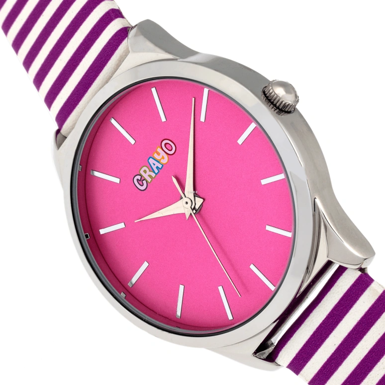 Crayo,Other 38mm,38mm,Composite,Pink,Quartz,Hardlex,Round,cracr5600 Purple