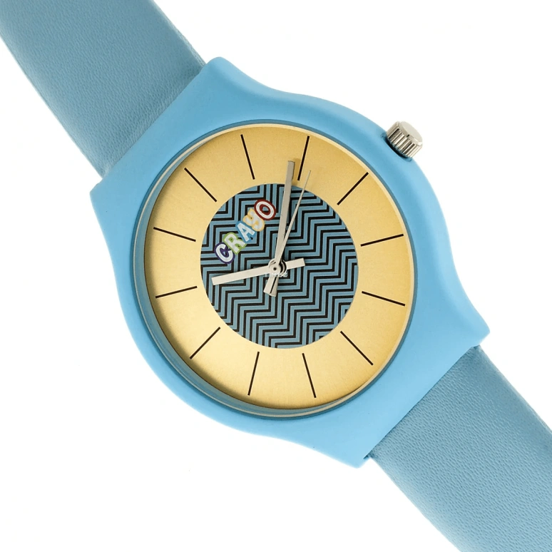 Crayo,Other 36mm,36mm,Metal,Gold,Blue,Quartz,Hardlex,Round,cracr4400 Blue