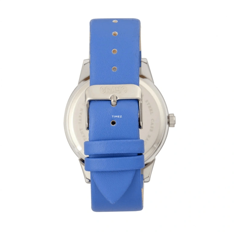 Crayo,Other 41mm,41mm,Composite,White,Blue,Quartz,Hardlex,Round,cracr5000 Blue