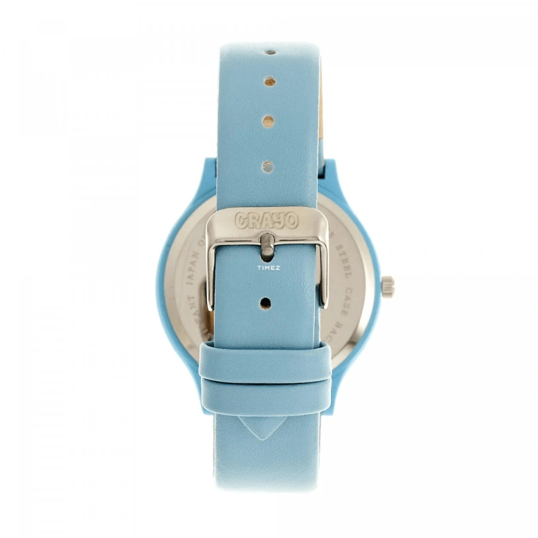 Crayo,Other 36mm,36mm,Metal,Gold,Blue,Quartz,Hardlex,Round,cracr4400 Blue