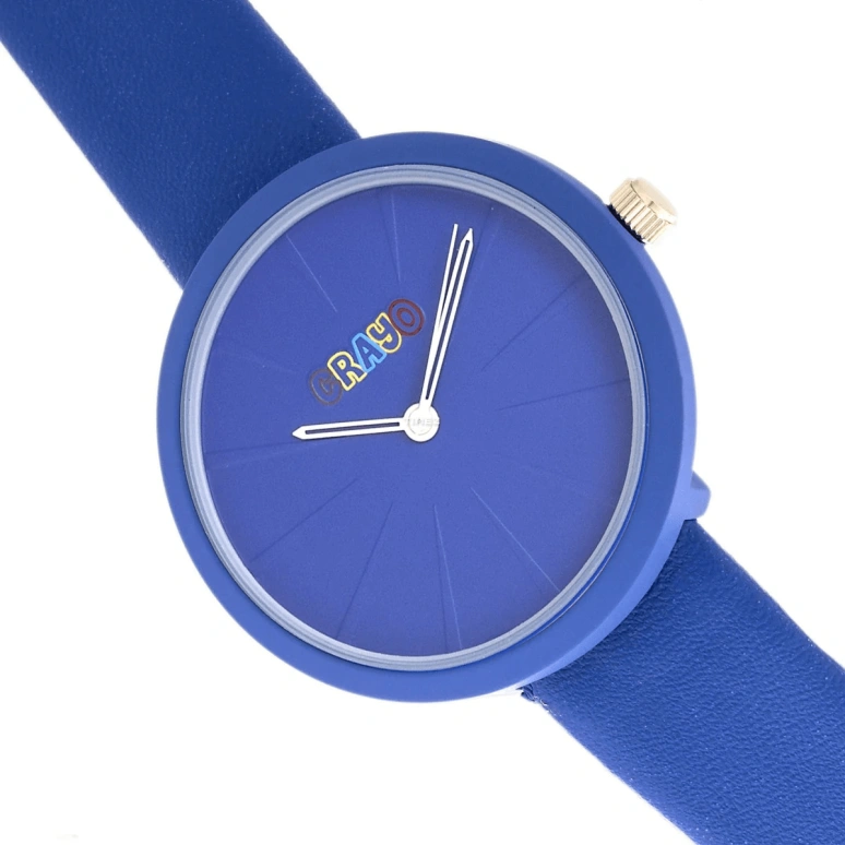 Crayo,Other 37mm,37mm,Composite,Blue,Quartz,Sapphire,Crystal Glass,Round,cracr5400 Blue
