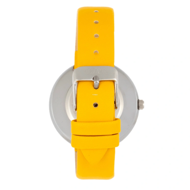 Crayo,Other 37mm,37mm,Metal,Green,Quartz,Hardlex,Round,cracr5800 Yellow