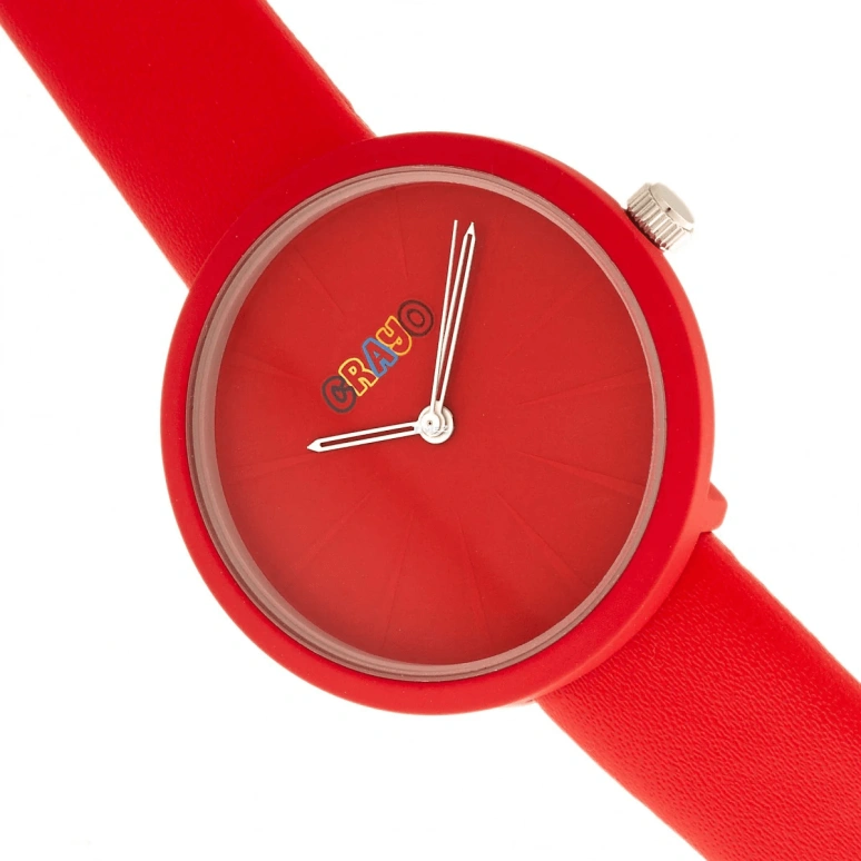 Crayo,Other 37mm,37mm,Composite,Red,Quartz,Sapphire,Crystal Glass,Round,cracr5400 Red