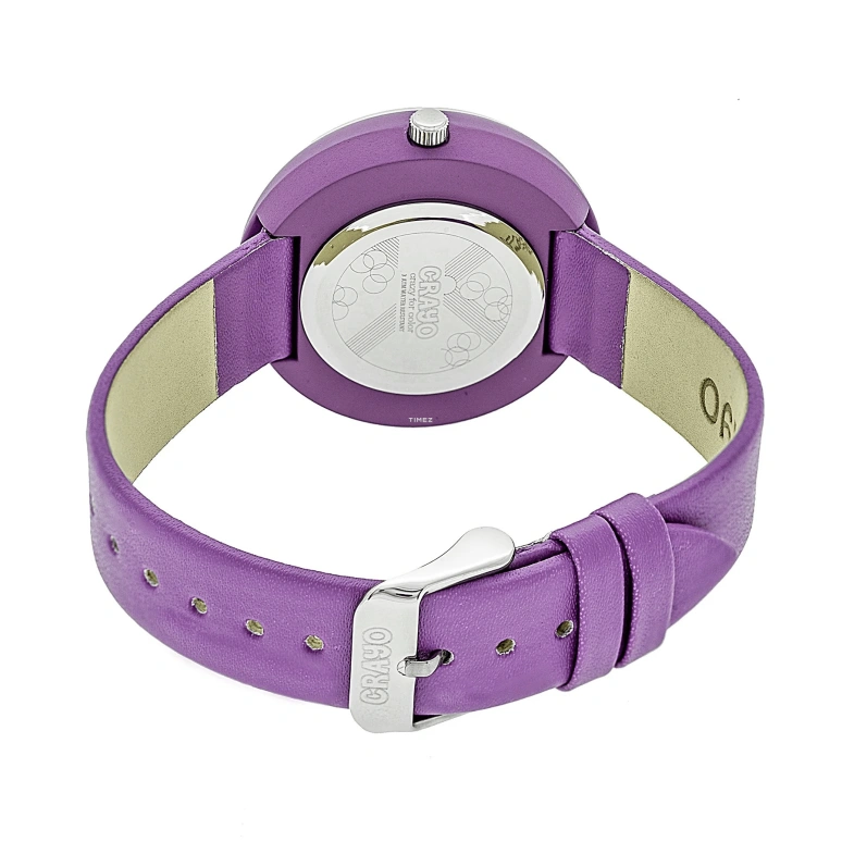 Crayo,Other 38mm,38mm,Metal,Purple,White,Quartz,Hardlex,Round,cracr3400 Lavender