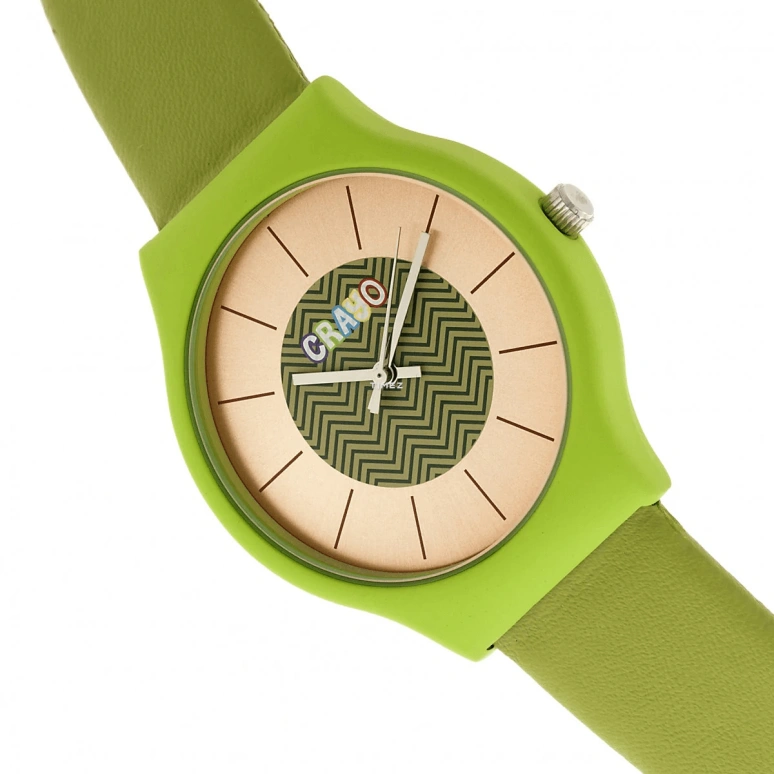 Crayo,Other 36mm,36mm,Metal,Pink Gold,Quartz,Hardlex,Round,cracr4400 Green