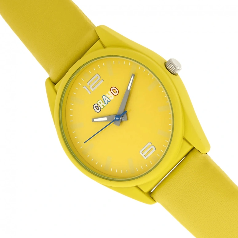 Crayo,Other 38mm,38mm,Metal,Yellow,Quartz,Hardlex,Round,cracr4800 Yellow