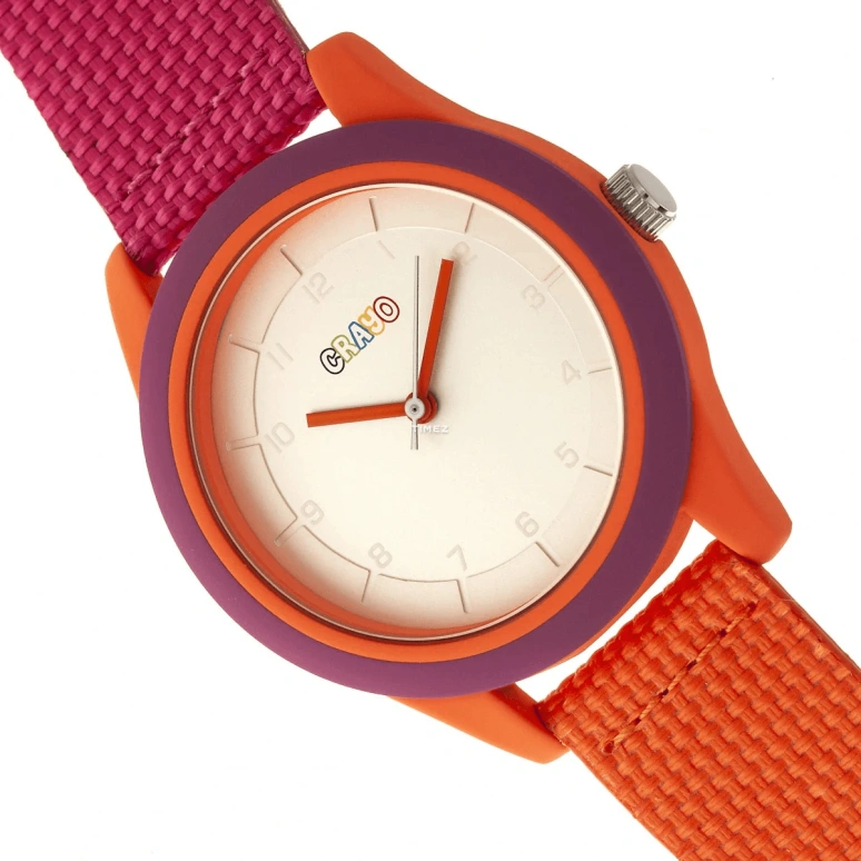 Crayo,Other 39mm,39mm,Metal,Cream,Quartz,Hardlex,Round,cracr3900 Hot Pink,cracr3900 Hot Pink-Orange