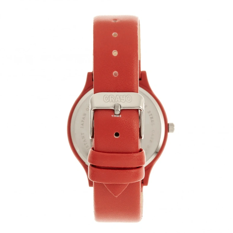 Crayo,Other 36mm,36mm,Metal,Pink Gold,Red,Quartz,Hardlex,Round,cracr4400 Red