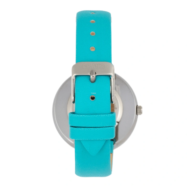 Crayo,Other 37mm,37mm,Metal,Yellow,Quartz,Hardlex,Round,cracr5800 Turquoise